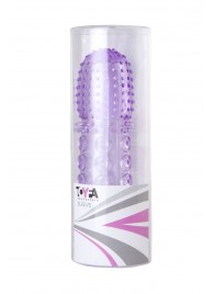 Насадка гелевая фиолетовая с точками, шипами и наплывами - 13,5 см. - Toyfa Basic - в Майкопе купить с доставкой