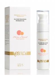 Универсальный массажный гель-смазка Allover Delicious Massage Gel с ароматом персика и аброкоса - 50 мл. - YESforLOV - купить с доставкой в Майкопе