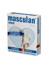 Ультратонкие презервативы Masculan Ultra Fine с обильной смазкой - 3 шт. - Masculan - купить с доставкой в Майкопе