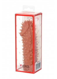 Телесная насадка на фаллос с имитацией шипов KOKOS Extreme Sleeve 07 - 14,7 см. - KOKOS - в Майкопе купить с доставкой