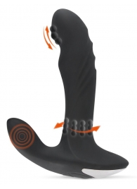 Черный вибромассажер простаты с функцией римминга Plug with Perineum Stimulator - 16,6 см. - Orion - в Майкопе купить с доставкой