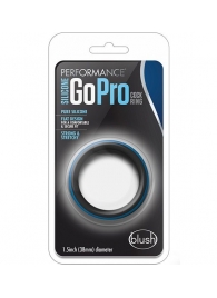 Черно-синее эрекционное кольцо Silicone Go Pro Cock Ring - Blush Novelties - в Майкопе купить с доставкой