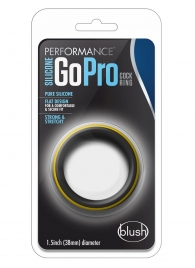Черно-желтое силиконовое эрекционное кольцо Silicone Go Pro Cock Ring - Blush Novelties - в Майкопе купить с доставкой