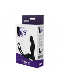 Черный вибромассажер простаты P-PLEASER W ERECTION ENHANCE - Dream Toys - в Майкопе купить с доставкой