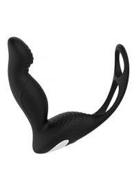 Черный вибромассажер простаты P-PLEASER W ERECTION ENHANCE - Dream Toys - в Майкопе купить с доставкой