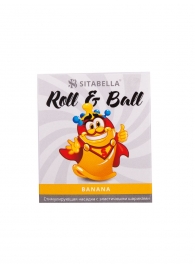 Стимулирующий презерватив-насадка Roll   Ball Banana - Sitabella - купить с доставкой в Майкопе