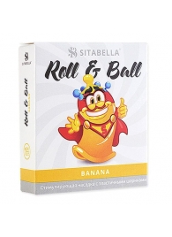 Стимулирующий презерватив-насадка Roll   Ball Banana - Sitabella - купить с доставкой в Майкопе
