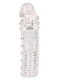 Закрытая прозрачная насадка-фаллос - 15 см. - Sex Expert - в Майкопе купить с доставкой
