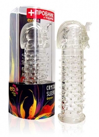 Закрытая прозрачная насадка на пенис Crystal Sleeve Faraon - 13,5 см. - Erowoman-Eroman - в Майкопе купить с доставкой