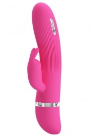 Розовый вибратор Ingram с электростимуляцией - 19,2 см. - Baile - купить с доставкой в Майкопе