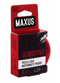 Ультратонкие презервативы в железном кейсе MAXUS Sensitive - 3 шт. - Maxus - купить с доставкой в Майкопе
