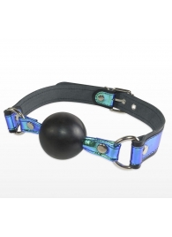 Кляп-шарик на чёрно-синих ремешках - Sitabella - купить с доставкой в Майкопе