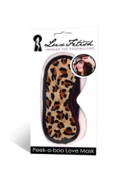 Леопардовая маска на глаза Peek-a-Boo - Lux Fetish - купить с доставкой в Майкопе