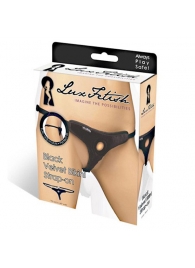 Черные плюшевые трусики для страпона - Lux Fetish - купить с доставкой в Майкопе