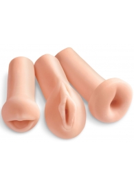 Комплект из 3 мастурбаторов All 3 Holes: вагина, анус, ротик - Pipedream - в Майкопе купить с доставкой