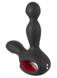 Черный вибромассажер простаты с нагревом и ротацией Prostate Plug - 14,5 см. - Orion - в Майкопе купить с доставкой