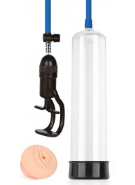 Прозрачная вакуумная помпа Sex Expert с насадкой-вагиной - Sex Expert - в Майкопе купить с доставкой