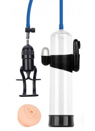 Прозрачная вакуумная вибропомпа Sex Expert с насадкой-вагиной - Sex Expert - в Майкопе купить с доставкой