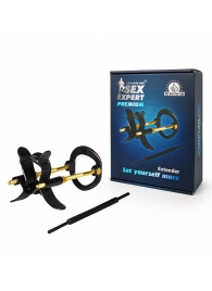 Черно-золотистый экстендер для пениса Sex Expert - Sex Expert - в Майкопе купить с доставкой