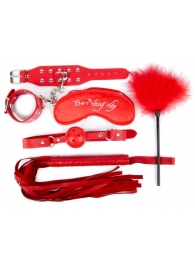 Набор красных БДСМ-аксессуаров из 5 предметов - Notabu - купить с доставкой в Майкопе