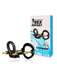 Черный экстендер-растяжитель пениса - Sex Expert - в Майкопе купить с доставкой