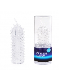 Закрытая рельефная насадка Crystal sleeve с усиками - 12 см. - Erowoman-Eroman - в Майкопе купить с доставкой
