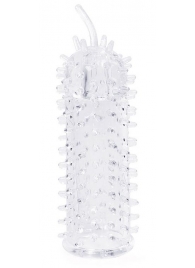 Закрытая рельефная насадка Crystal sleeve с усиками - 12 см. - Erowoman-Eroman - в Майкопе купить с доставкой