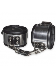 Эффектные серебристо-черные наручники с металлическим блеском - Sitabella - купить с доставкой в Майкопе