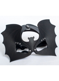Черная кожаная маска на глаза  Летучая мышь - Sitabella - купить с доставкой в Майкопе