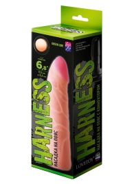 Фаллическая насадка на трусики харнесс - 17,5 см. - LOVETOY (А-Полимер) - купить с доставкой в Майкопе