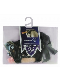 Черный пояс-трусики с двумя насадками Soft-Dolli - 16,5 и 10,5 см. - LOVETOY (А-Полимер) - купить с доставкой в Майкопе