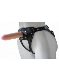 Черный пояс-трусики с насадкой  Soft-Принц  - 17 см. - LOVETOY (А-Полимер) - купить с доставкой в Майкопе