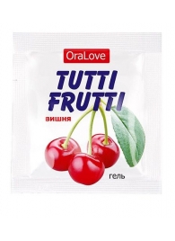 Пробник гель-смазки Tutti-frutti с вишнёвым вкусом - 4 гр. - Биоритм - купить с доставкой в Майкопе