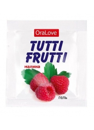 Пробник гель-смазки Tutti-frutti с малиновым вкусом - 4 гр. - Биоритм - купить с доставкой в Майкопе