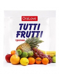 Пробник гель-смазки Tutti-frutti со вкусом тропических фруктов - 4 гр. - Биоритм - купить с доставкой в Майкопе