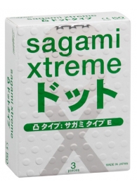 Презервативы Sagami Xtreme SUPER DOTS с точками - 3 шт. - Sagami - купить с доставкой в Майкопе