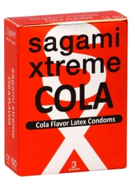 Ароматизированные презервативы Sagami Xtreme COLA - 3 шт. - Sagami - купить с доставкой в Майкопе