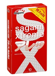Утолщенные презервативы Sagami Xtreme Feel Long с точками - 10 шт. - Sagami - купить с доставкой в Майкопе