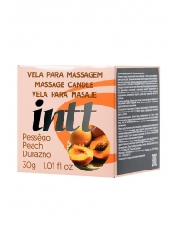 Массажная свеча для поцелуев Peach с ароматом персика - 30 гр. - INTT - купить с доставкой в Майкопе