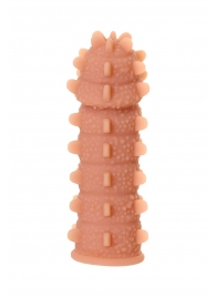 Телесная реалистичная насадка KOKOS Extreme Sleeve 04 с дополнительной стимуляцией - 12,7 см. - KOKOS - в Майкопе купить с доставкой