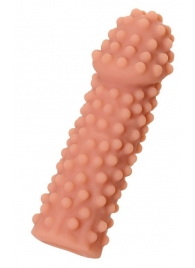 Телесная реалистичная насадка KOKOS Extreme Sleeve 10 с дополнительной стимуляцией - 14,7 см. - KOKOS - в Майкопе купить с доставкой