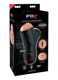 Мастурбатор в колбе с двумя тоннелями Double Penetration Vibrating Stroker - Pipedream - в Майкопе купить с доставкой