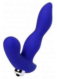 Синий силиконовый вибростимулятор простаты Stroman - 14,5 см. - ToyFa - в Майкопе купить с доставкой