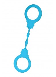Голубые силиконовые наручники A-Toys без ключа - A-toys - купить с доставкой в Майкопе