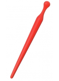 Красный силиконовый уретральный плаг - 10 см. - ToyFa - купить с доставкой в Майкопе