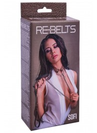 Коричневый поводок и чокер с кольцом Sofi - Rebelts - купить с доставкой в Майкопе