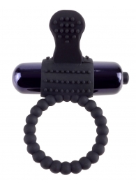 Черное эрекционное виброкольцо Vibrating Silicone Super Ring - Pipedream - в Майкопе купить с доставкой