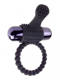 Черное эрекционное виброкольцо Vibrating Silicone Super Ring - Pipedream - в Майкопе купить с доставкой
