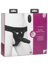 Черный полый вибрострапон Body Extensions BE Aroused - 17,78 см. - Doc Johnson - купить с доставкой в Майкопе