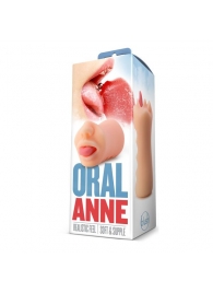 Телесный мастурбатор-ротик с язычком Oral Anne - Blush Novelties - в Майкопе купить с доставкой